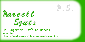 marcell szuts business card